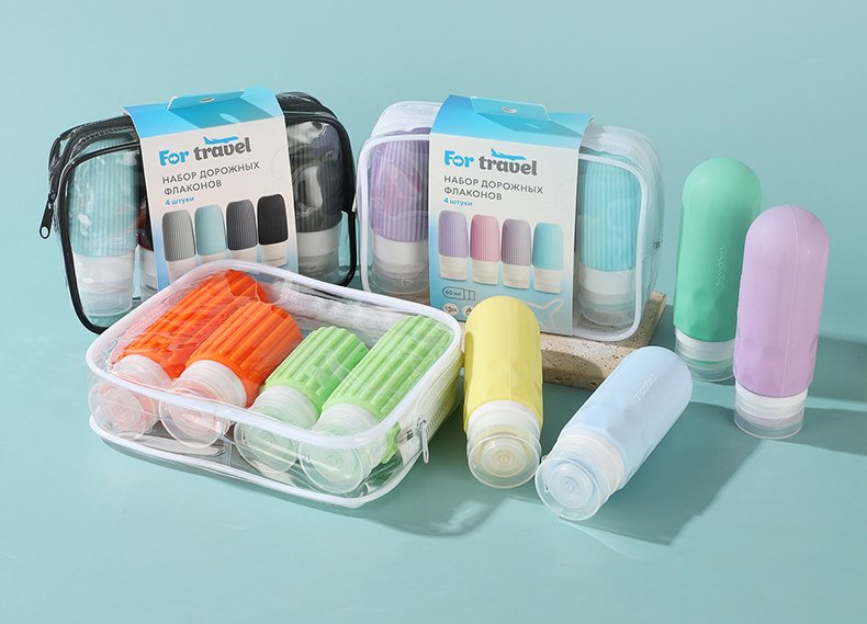 Silicone travel bottles and lifestyle accessories