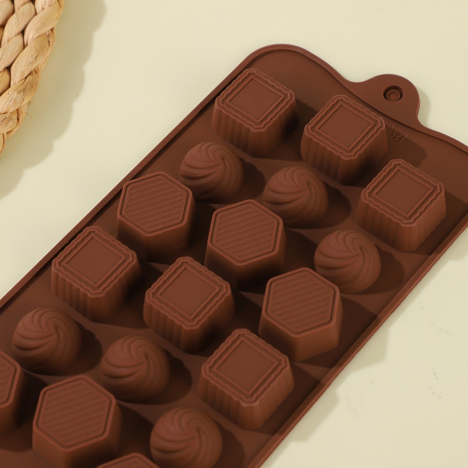 Bite and praline silicone chocolate mold