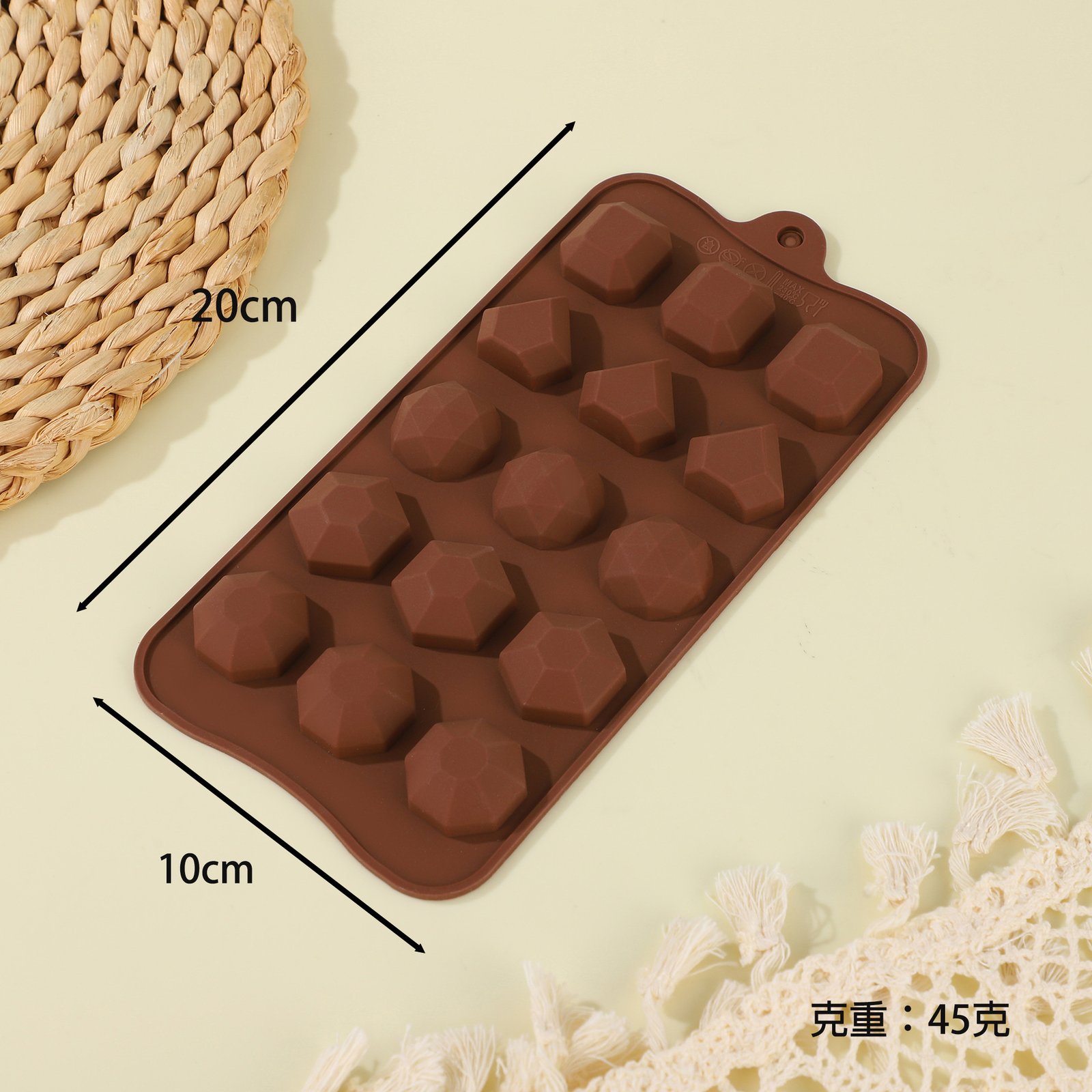 Silicone chocolate molds in confectionery use
